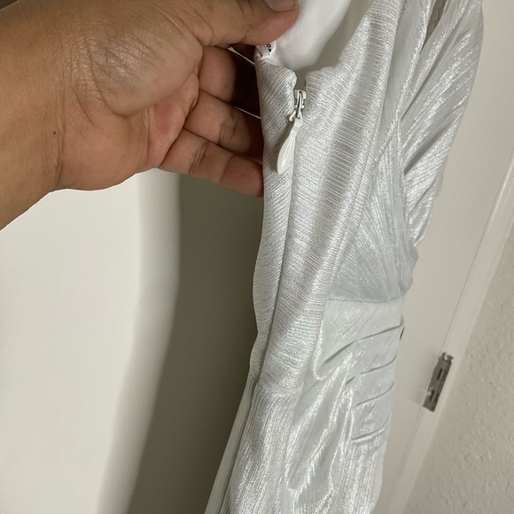 RETROFETE Yesi white Shimmer Maxi Dress XS - Picture 9 of 11
